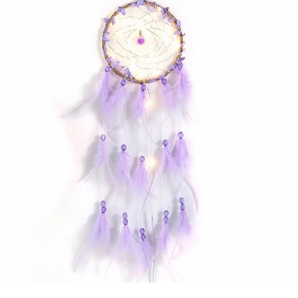 Lavender Feather Dreamcatcher Wall Decor